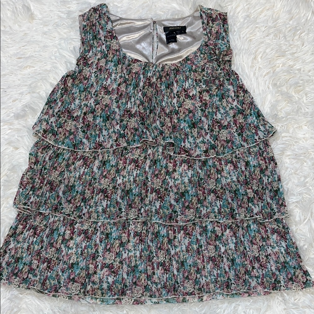 Radzoli Tiered Front Ruffled Blouse